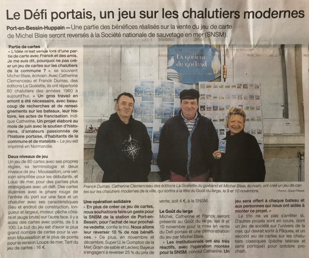Ouest-France, 23 novembre 2019 : le Défi Portais