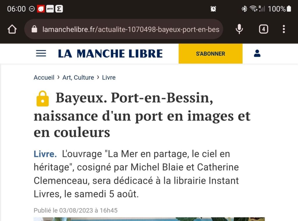 La Manche Libre, 3 août 2023 : Port-en-Bessin, naissance d'un port en images et en couleurs