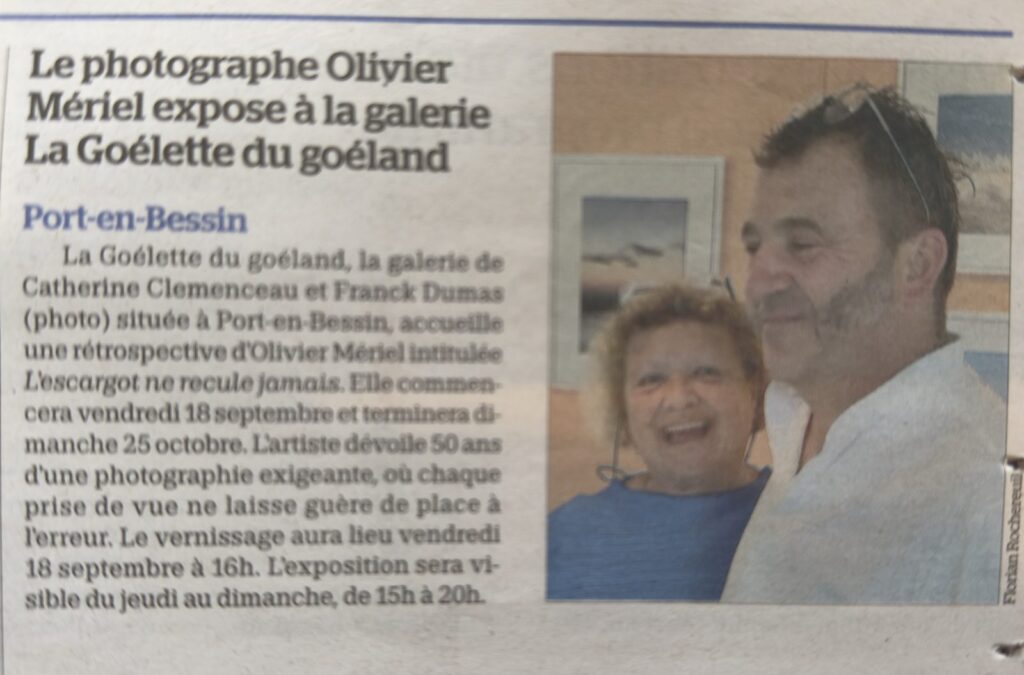 La Manche Libre, 19 septembre 2026 : Olivier Mériel expose à la galerie La Goélette du Goéland